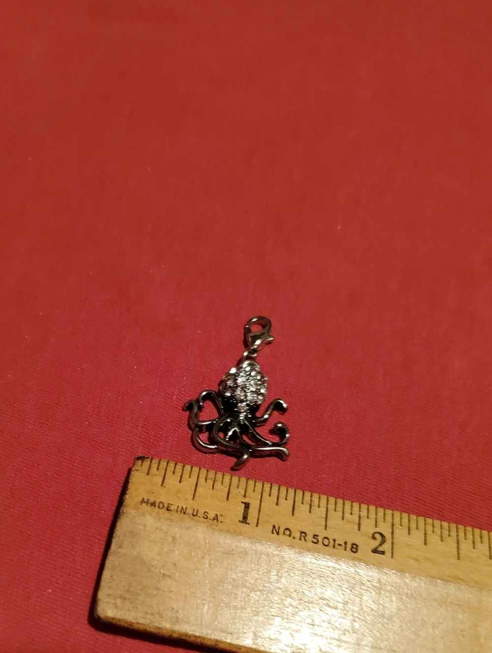 Vintage Sparkling Octopus Charm/Zipper Pull - Picture 3 of 6
